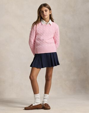 Cable-Knit Cotton Sweater