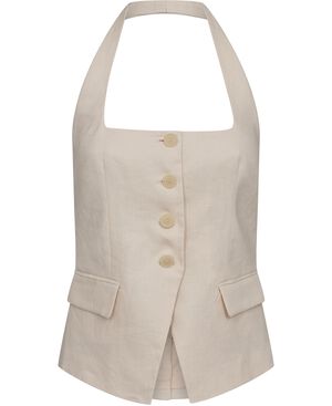 Linen suit waistcoat