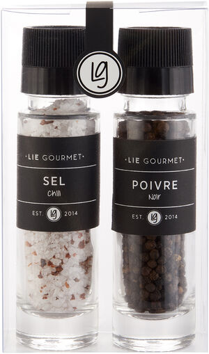 Gavesæt små kværne - salt/chili & sort peber (108 g/ 55 g)