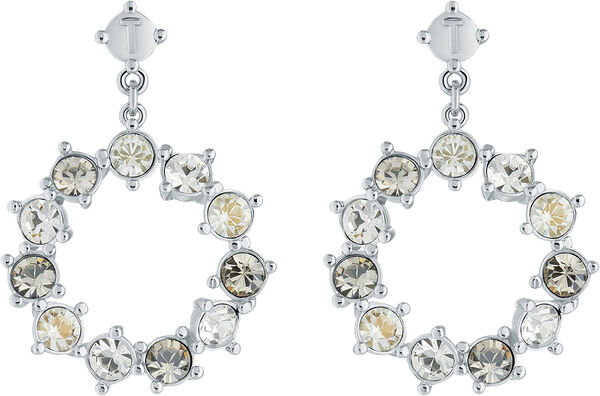 CRISSTY Large Crystal Hoop Drop ear