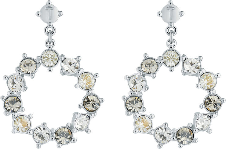 CRISSTY Large Crystal Hoop Drop ear