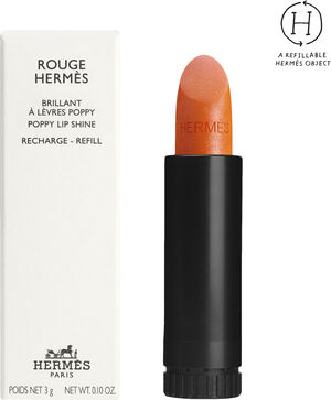 Rouge Hermès, poppy lip shine refill