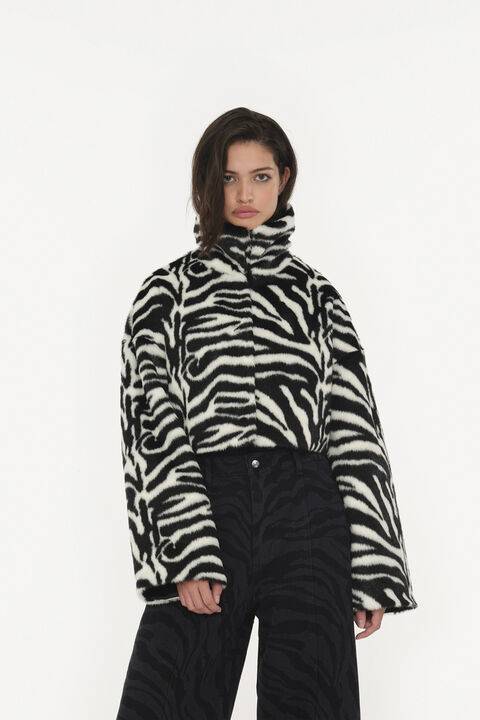 FAUX FUR CROP JACKET