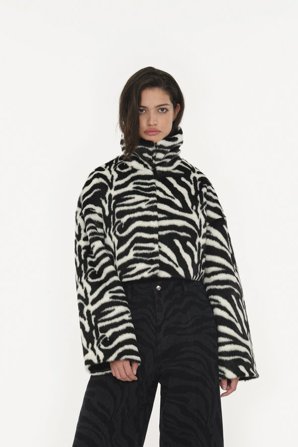 FAUX FUR CROP JACKET