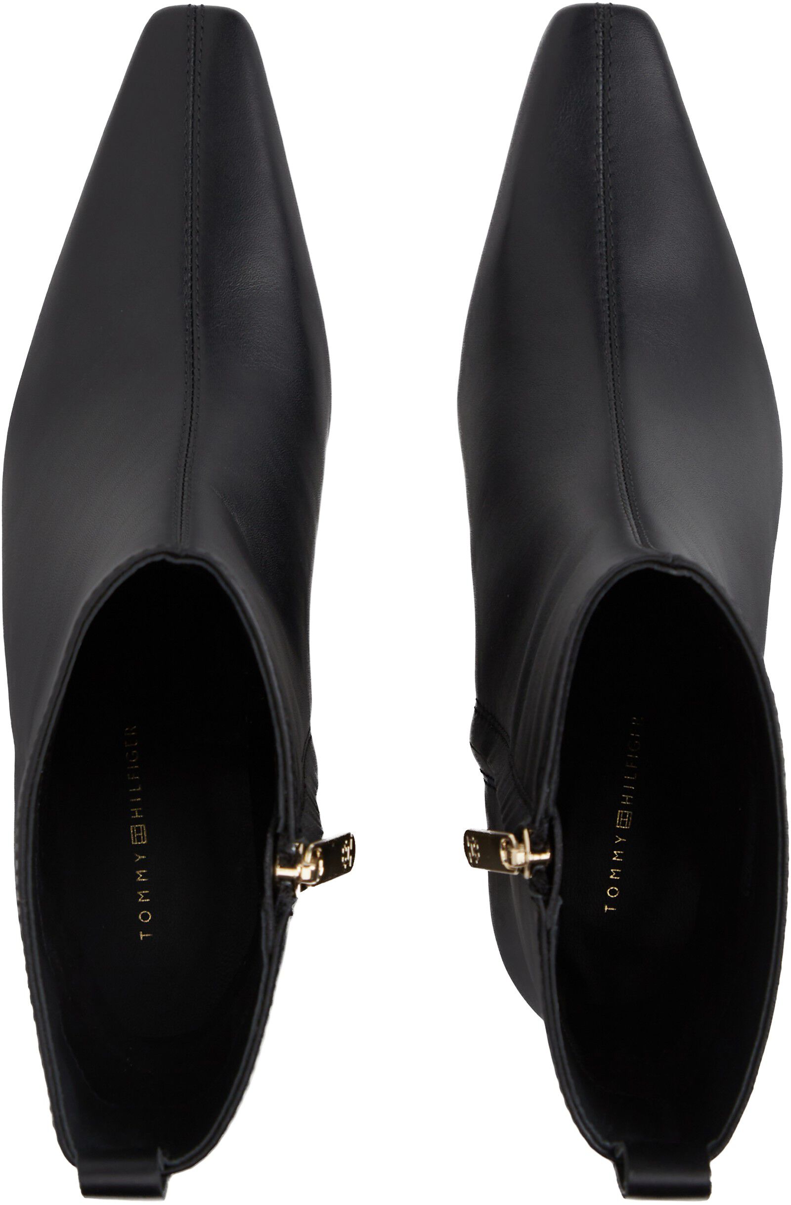Kitten Heel Leather Ankle Boots