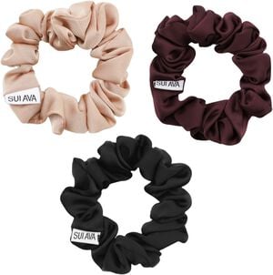 3-Pack Ruched Ribbon Scrunchies