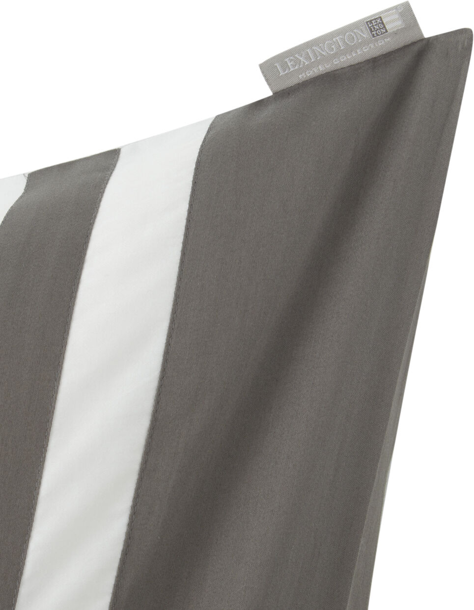 Hotel Sateen White/Charcoal Contrast Pillowcase