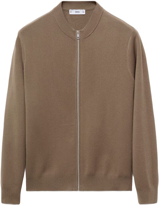 Zipped knit cardigan