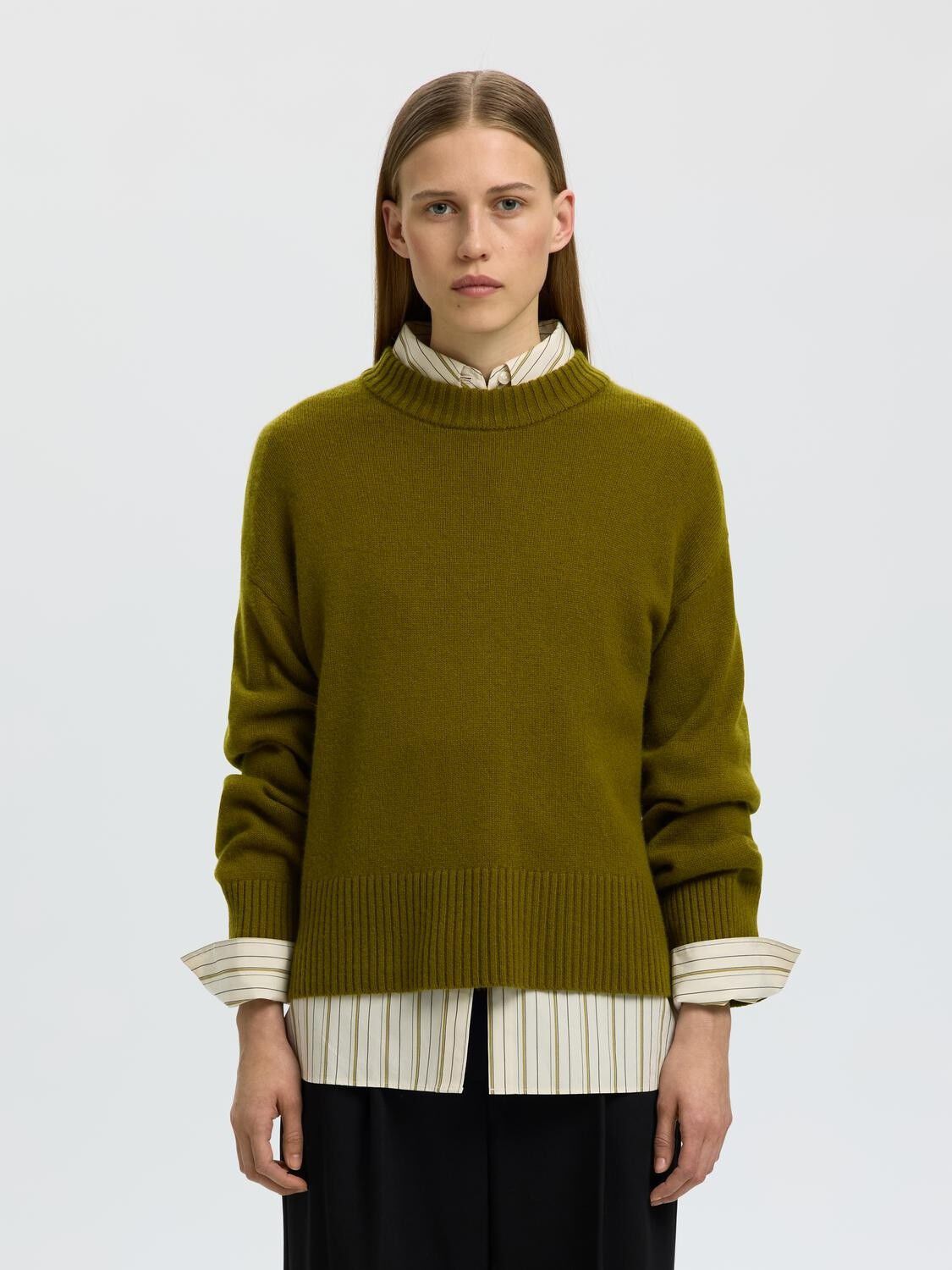 Slwcille Cashmere Blend Ls Knit O-Neck