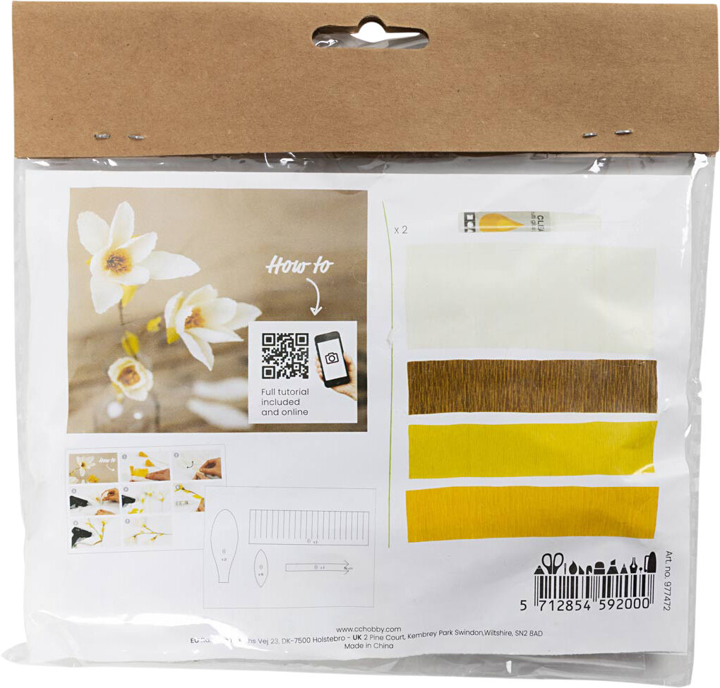 Mini DIY Kit Crepepapir, Magnoliagren