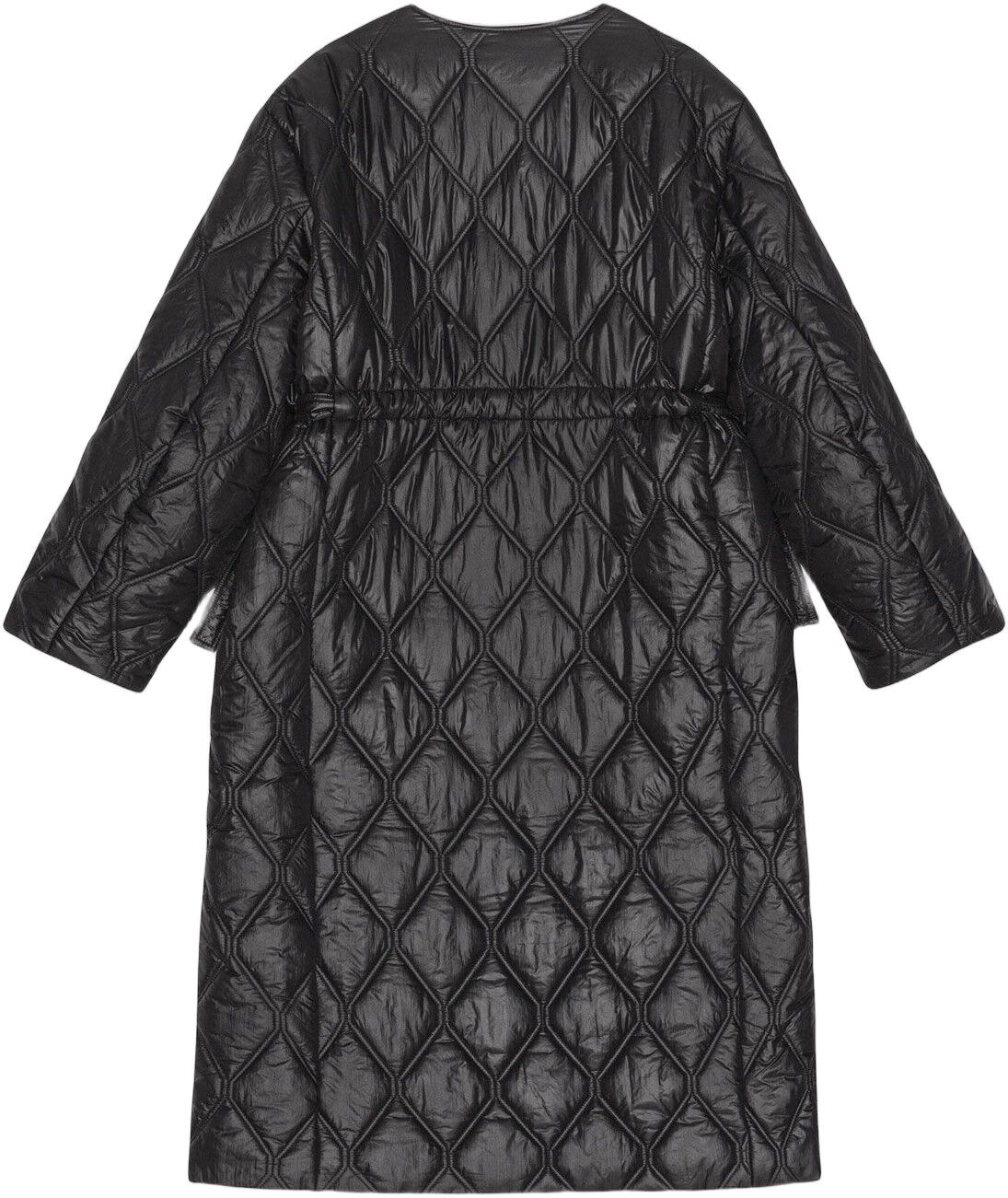 Shiny Quilt Long Coat