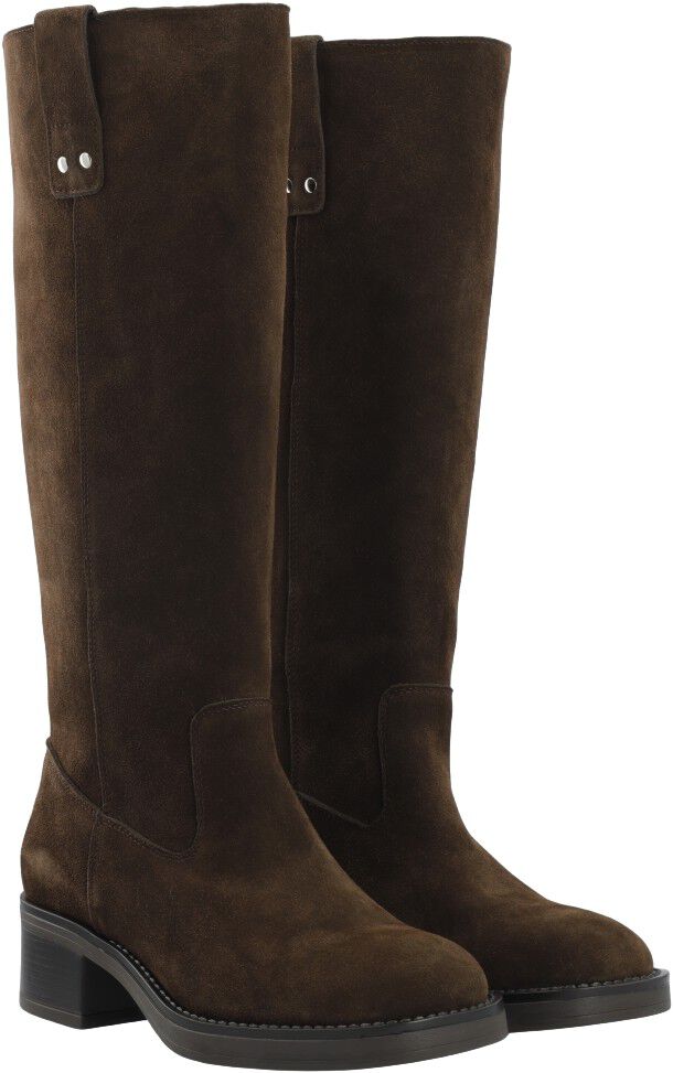 BIAMARY Knee High Pull On Boot Suede