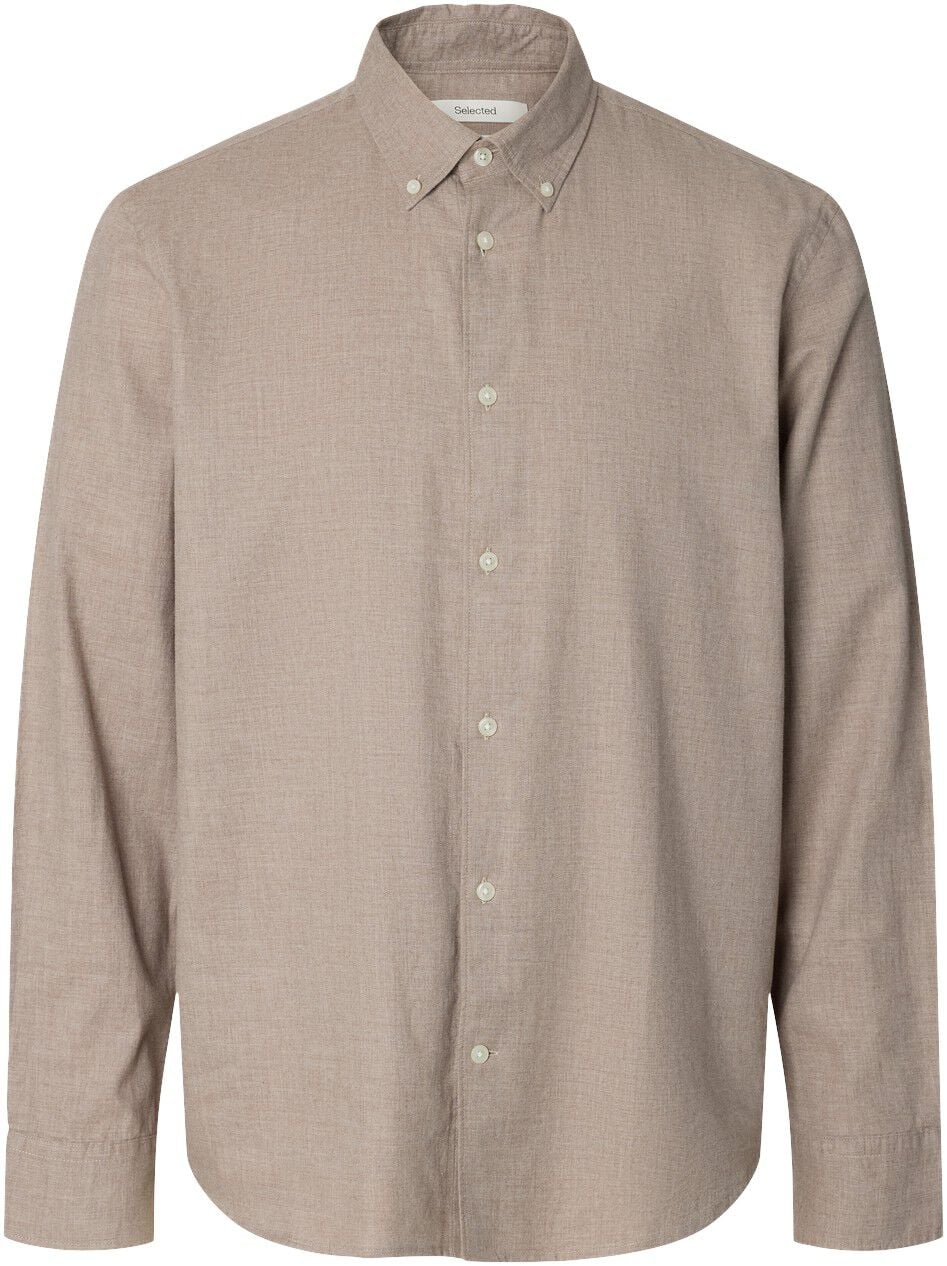 Slmcole-Jay Reg Melange Ls Shirt Noos