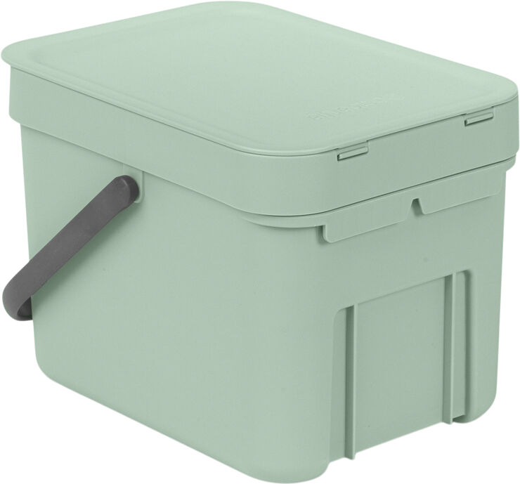 Affaldsspand m/låg sort. kon. 6 ltr