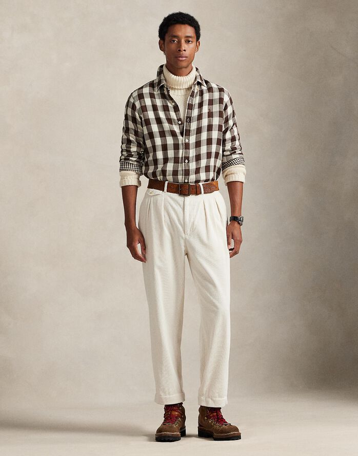 Custom Fit Plaid Double-Faced Shirt