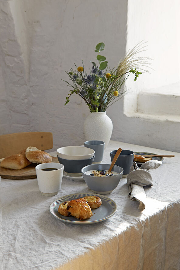 Knabstrup Colorit, tallerken, grå, Ø19 cm