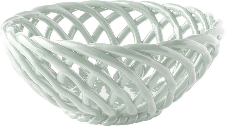CERAMIC BASKET LARGE LIGHT MINT
