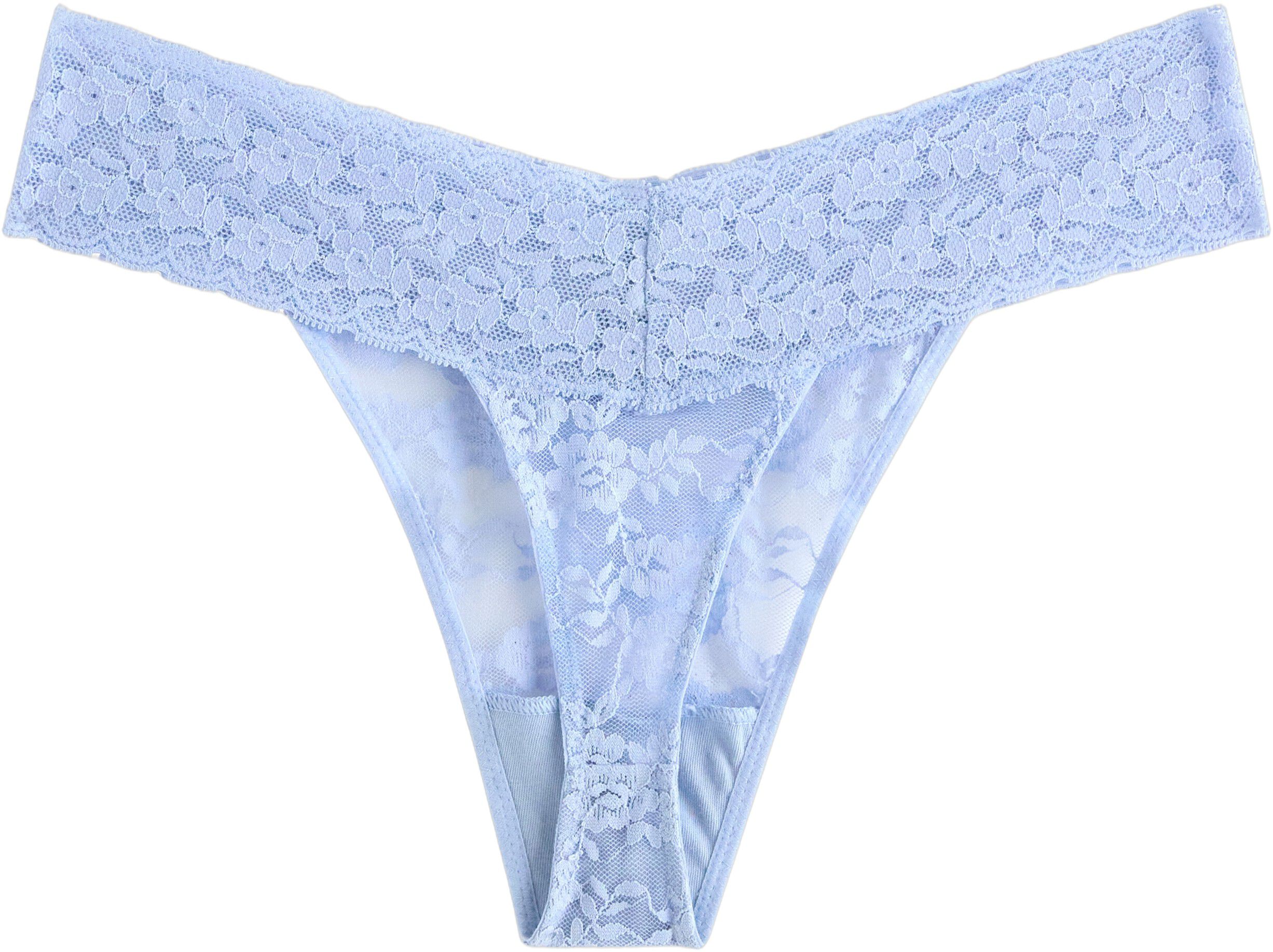 Stringtrosor i mjuk spets med l&aring;g m