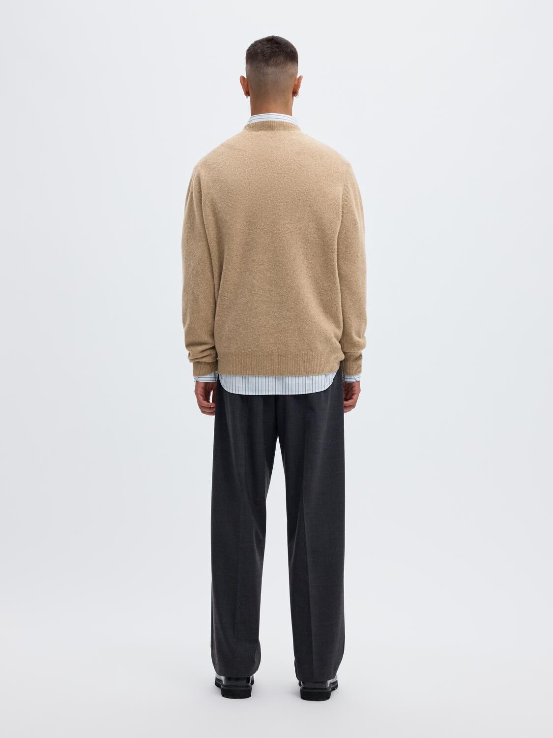 ANRRAGI LS KNIT WOOL CREW NECK