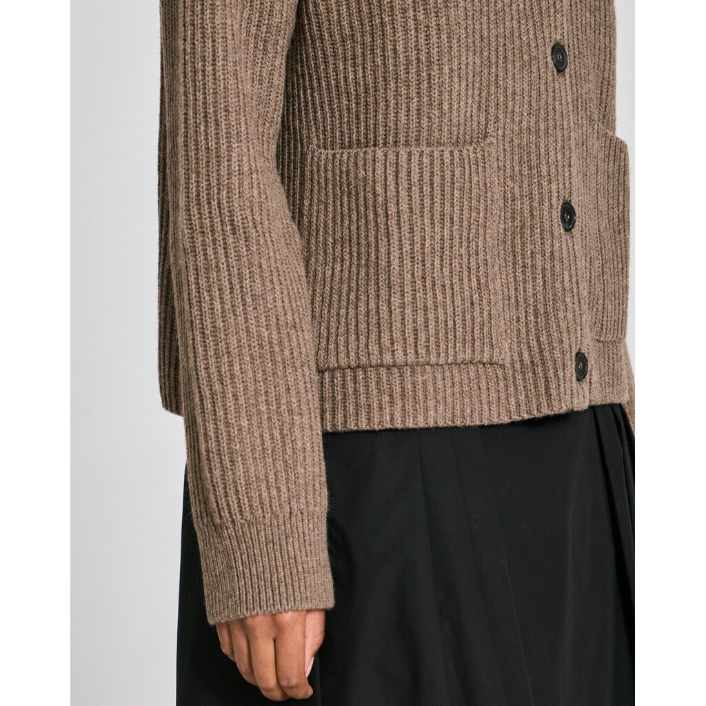 Augusta L/S Cardigan Lambswool Knit