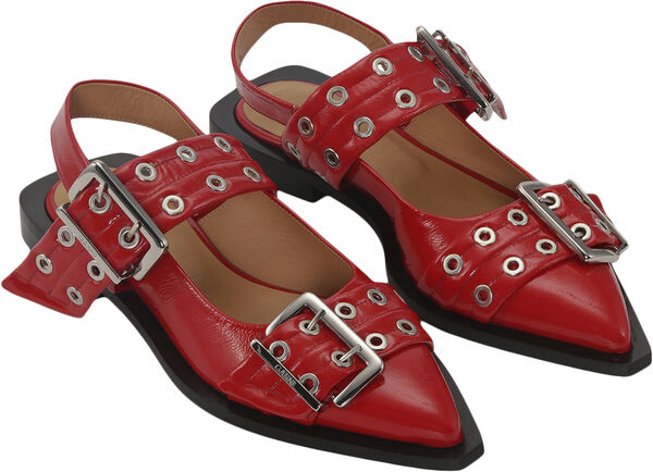 Feminine Buckle Ballerina Naplack