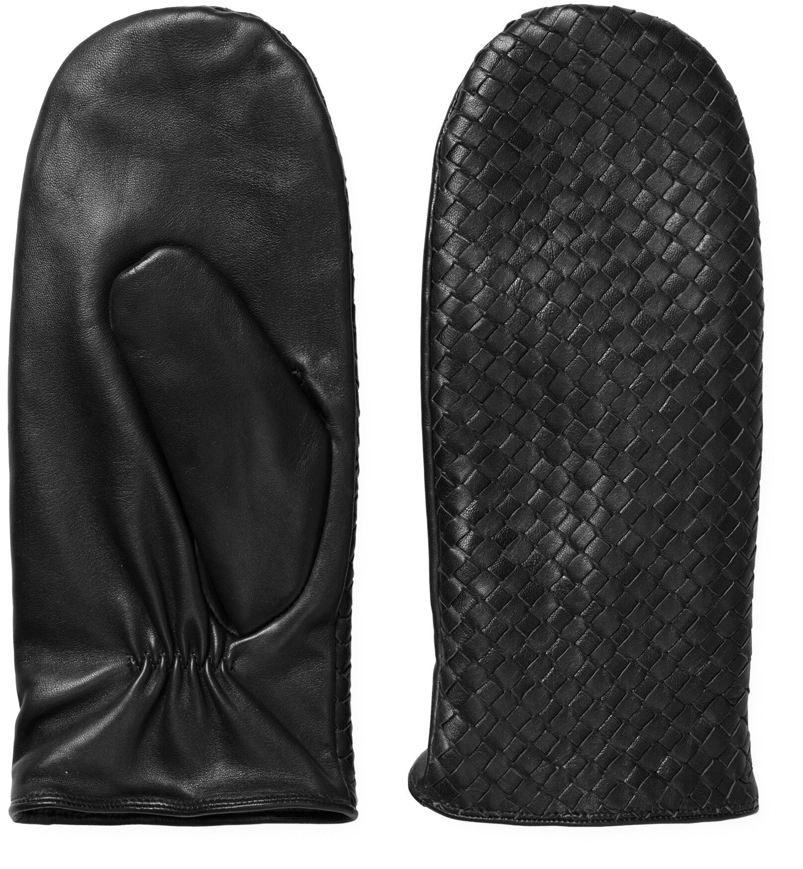 Day Leather Braided Mittens