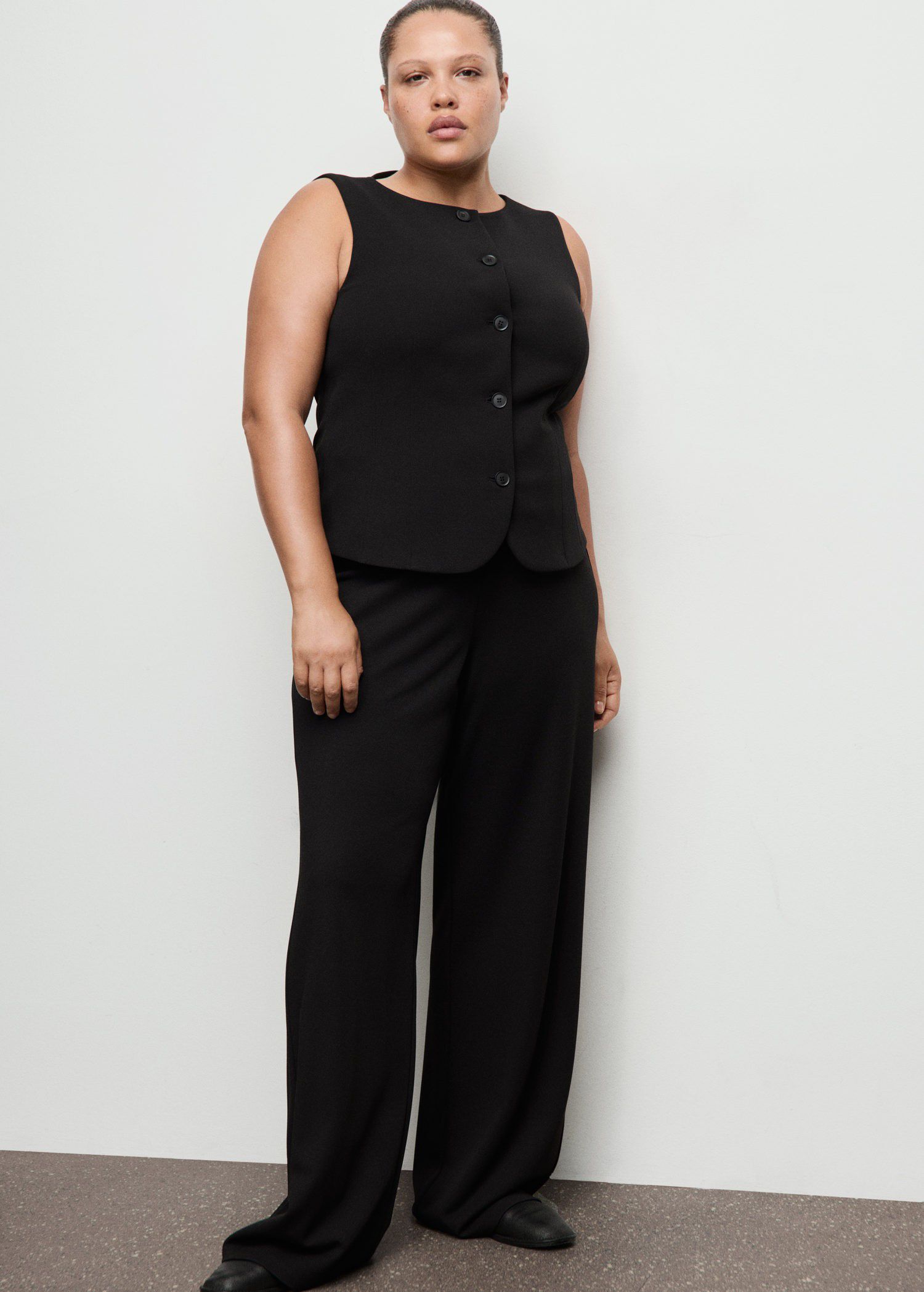 Straight low-rise suit trousers