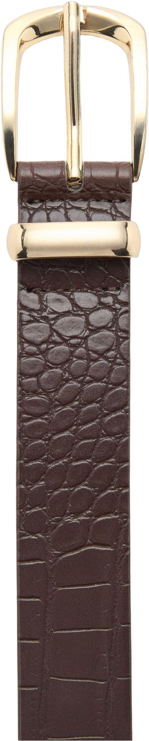 Croco faux-leather belt