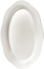 HIGH OVAL PLATE M WHITE SILHOUETTE