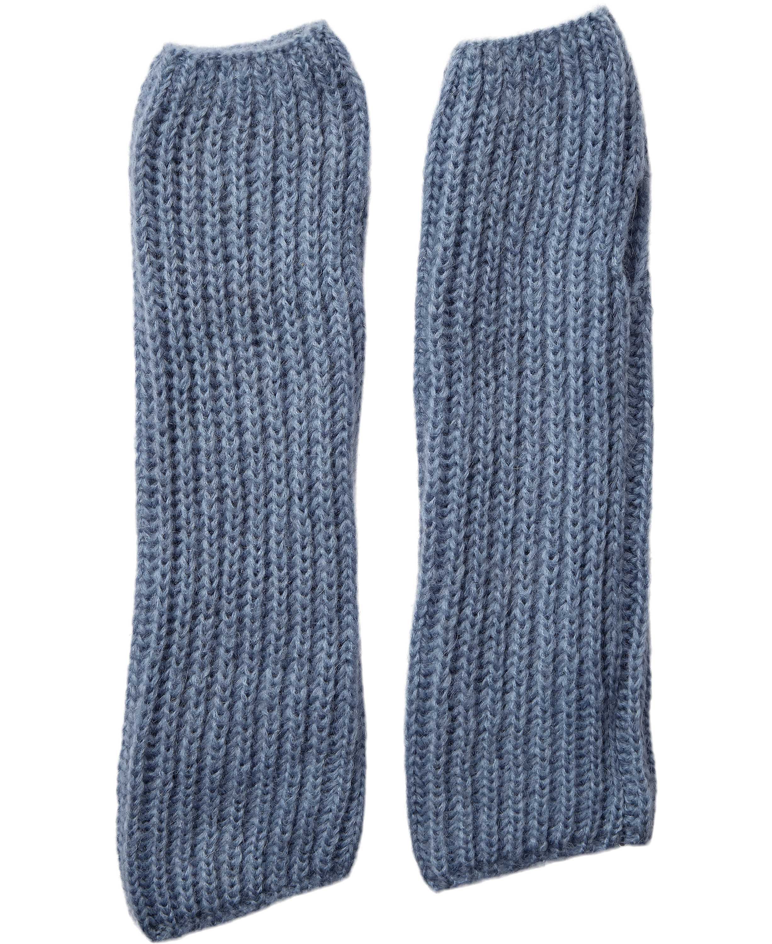 2682 Fingerless Glove Solid Sky Blue