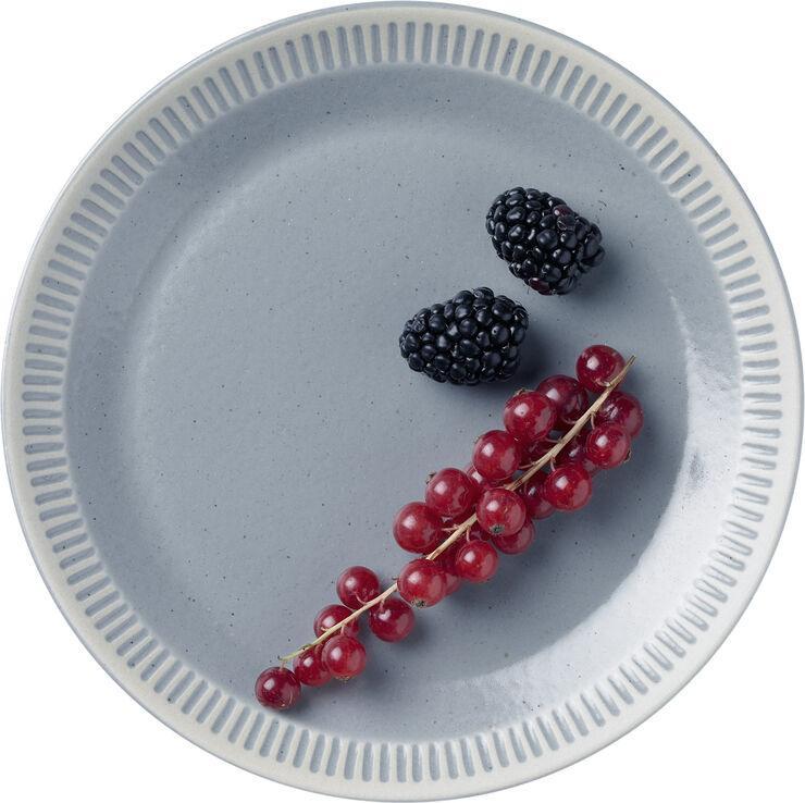 Knabstrup Colorit, tallerken, grå, Ø19 cm