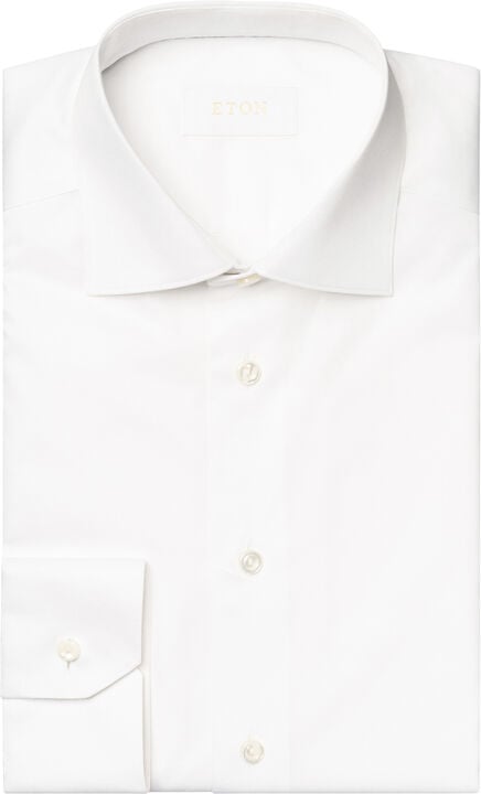 Slim Fit Light Blue Solid Elevated Twill Shirt