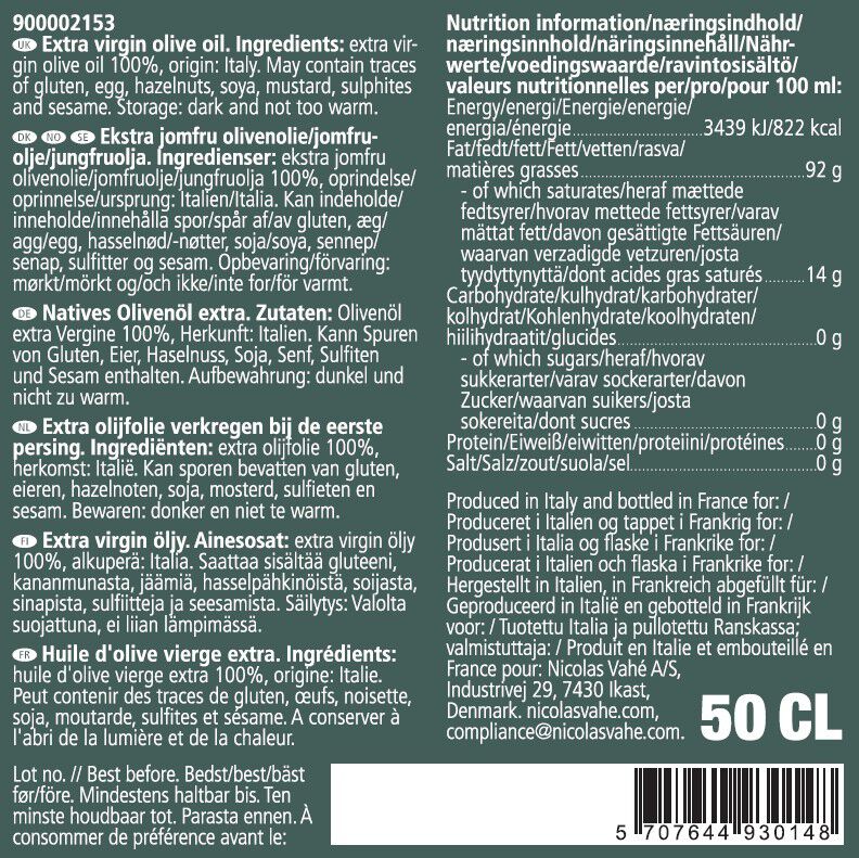 Virgin olive oil, Extra, Italy, 500 ml