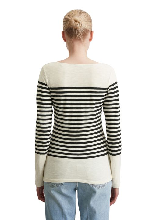 T-shirt, long sleeve, boat neck, st