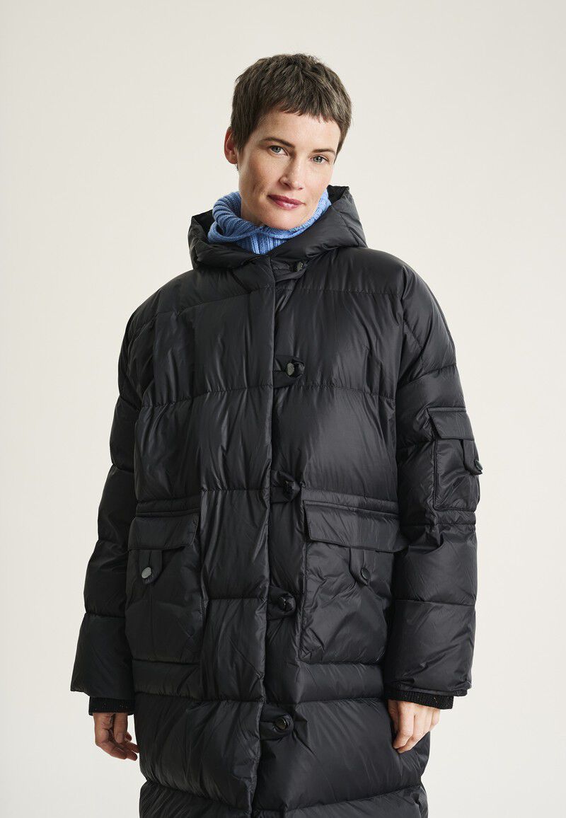 Feather down frakke med lommer