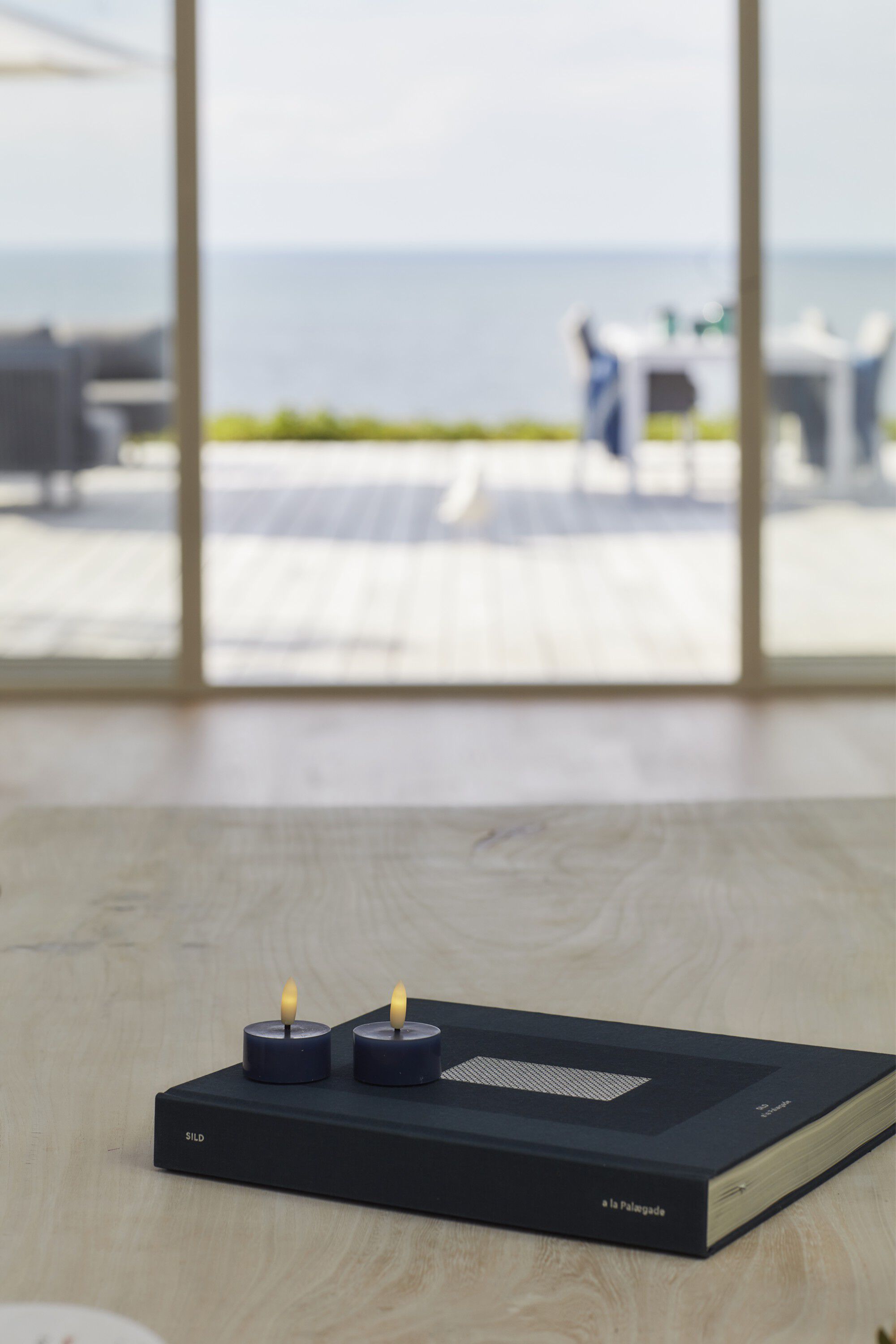 Sille Fyrfadslys 2 stk. s&aelig;t, &Oslash;4,5XH2,2cm, Deep Ocean