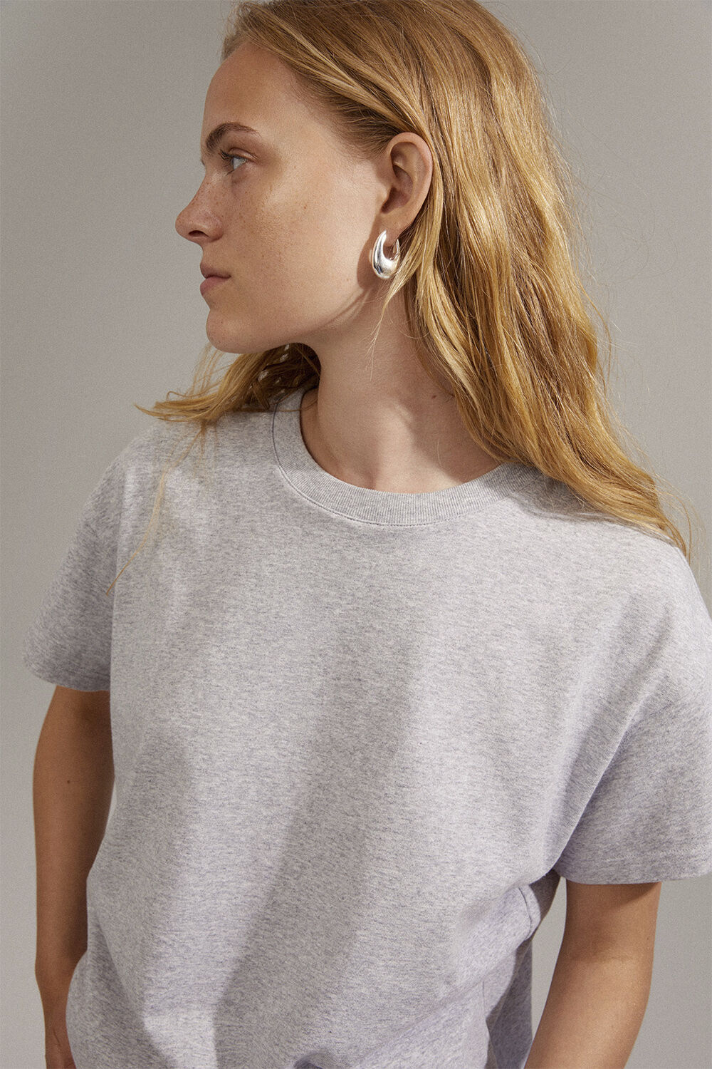 AUTUMN chunky retro hoop earrings silver-plated