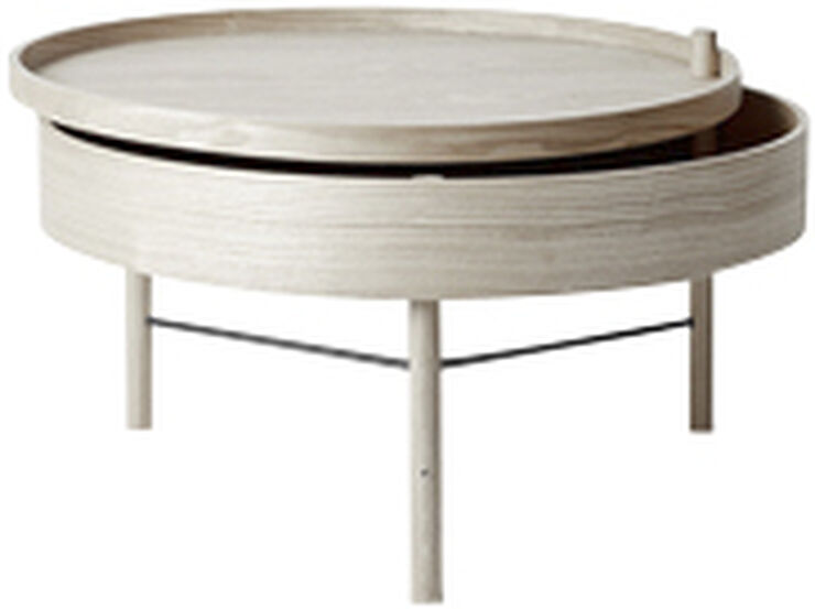 Turning Table, White Oak ø65 cm, Bl