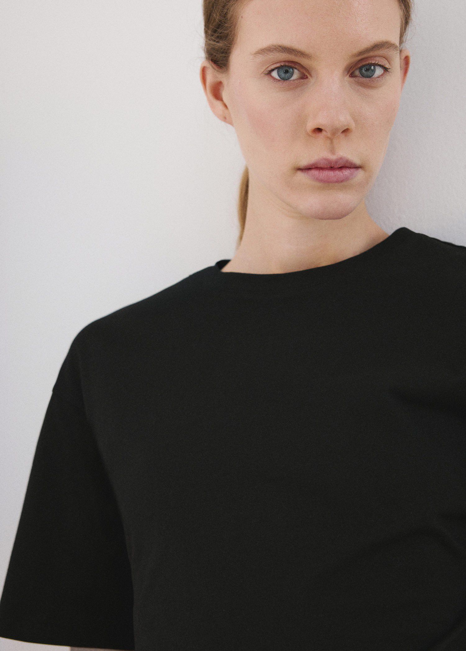 Cotton t-shirt with pucker detail