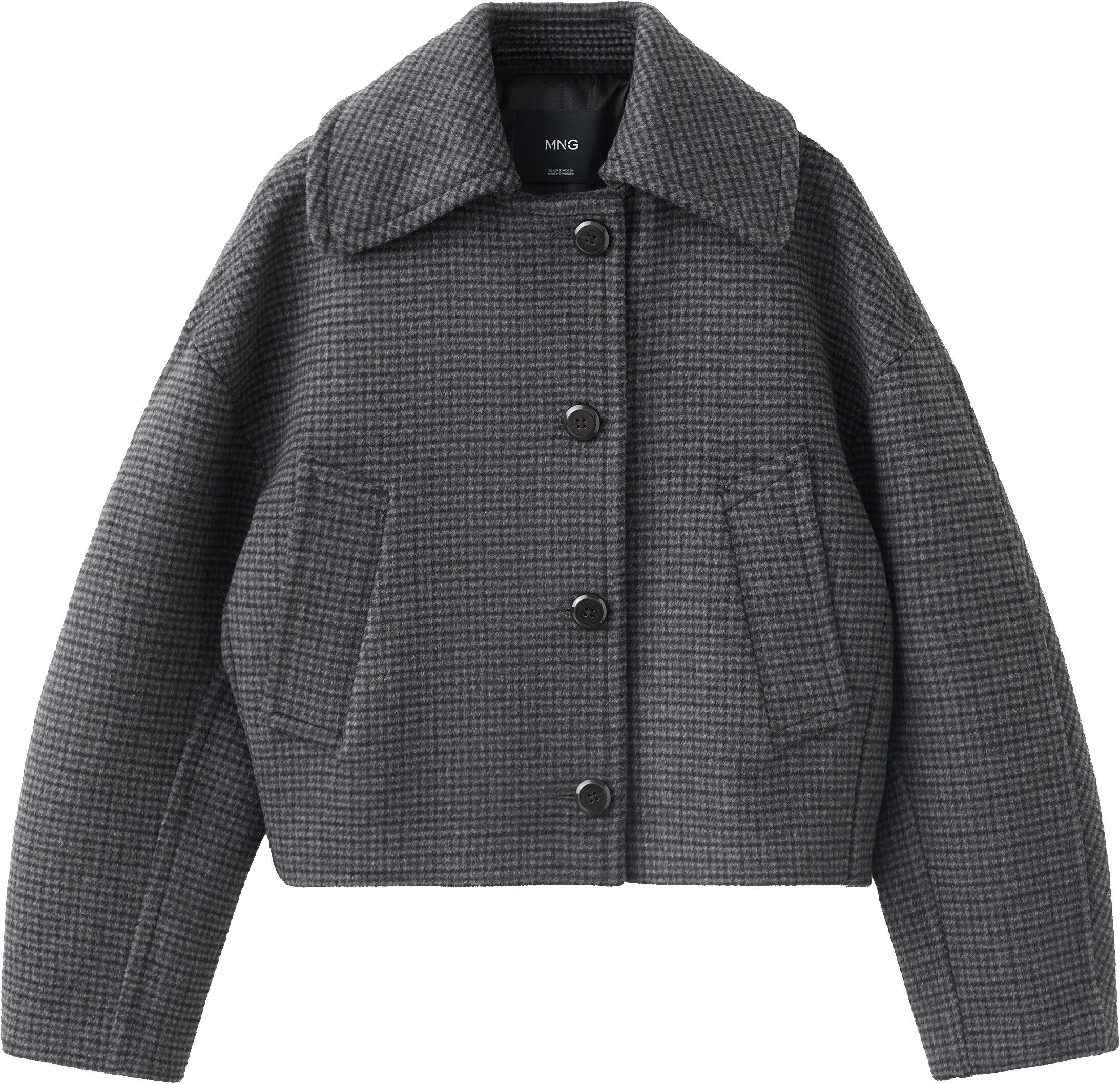 Houndstooth wool jacket