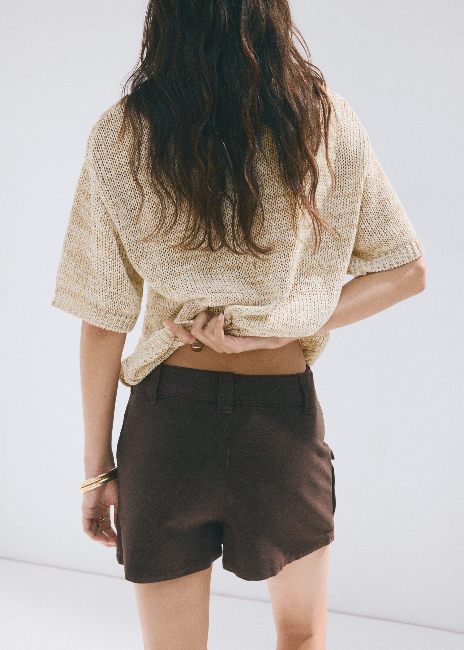 Cargo denim culottes