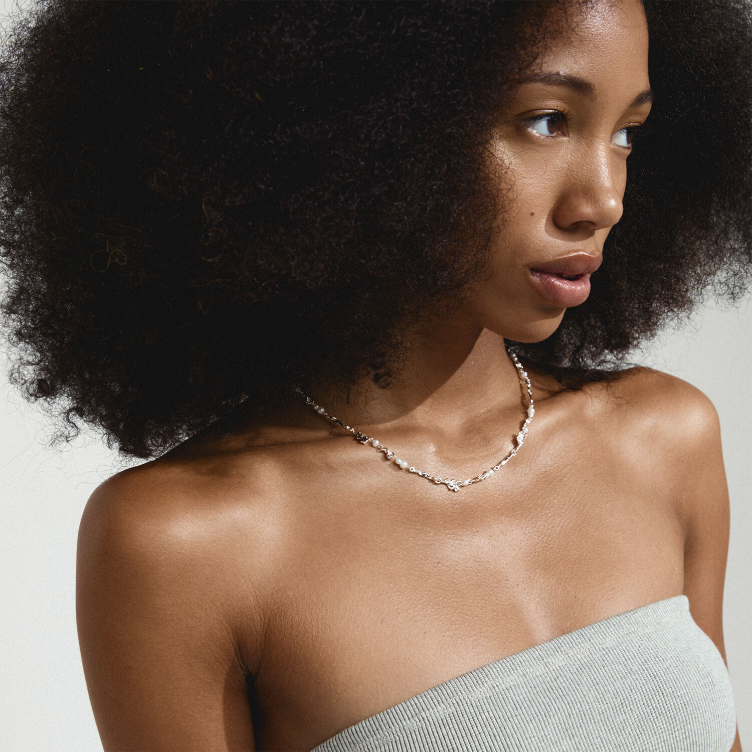 SLOAN pearl necklace silver-plated