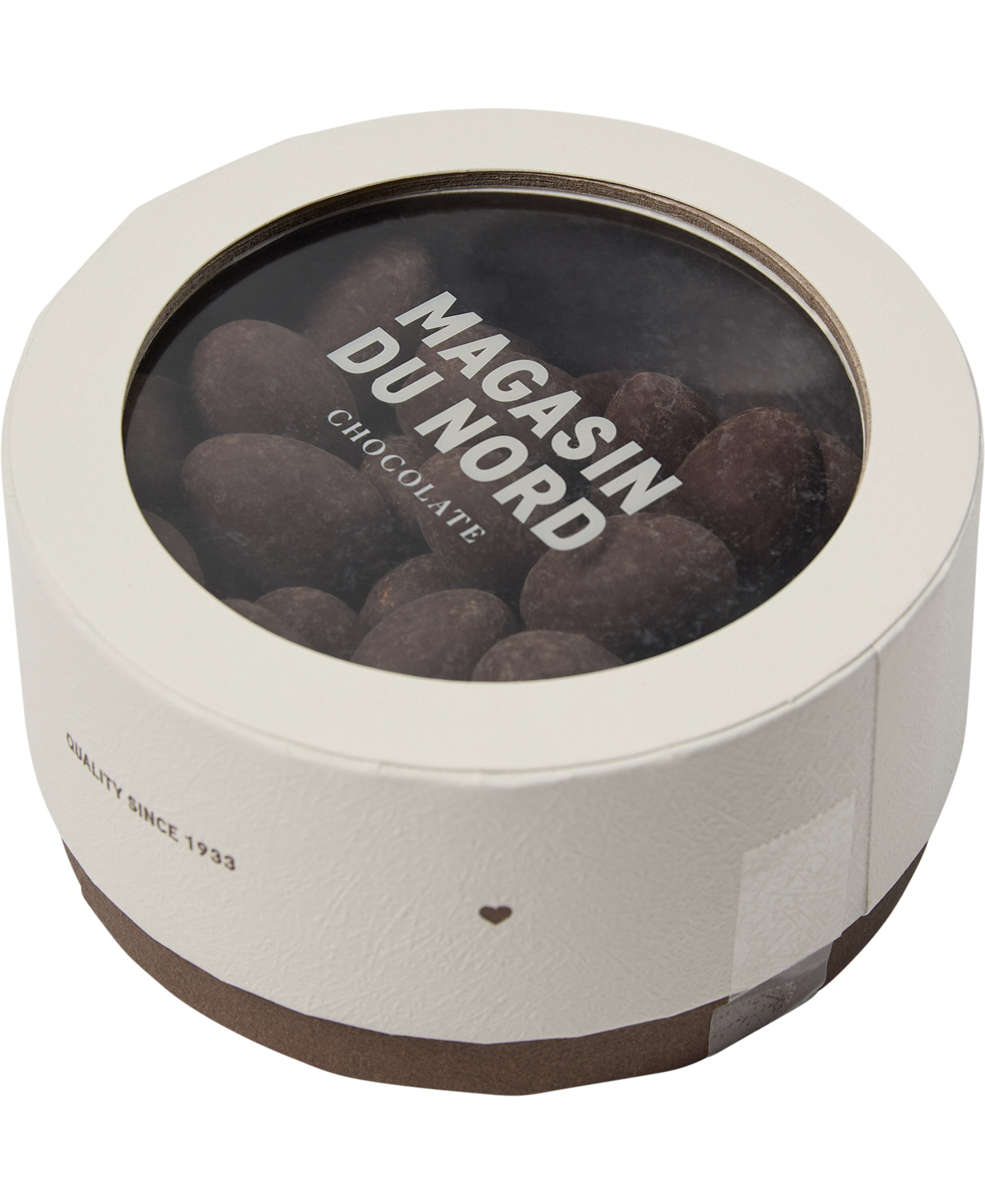 Box, Mandeldrag&eacute; m/ m&oslash;rk chokolade & salt ca. 185 g