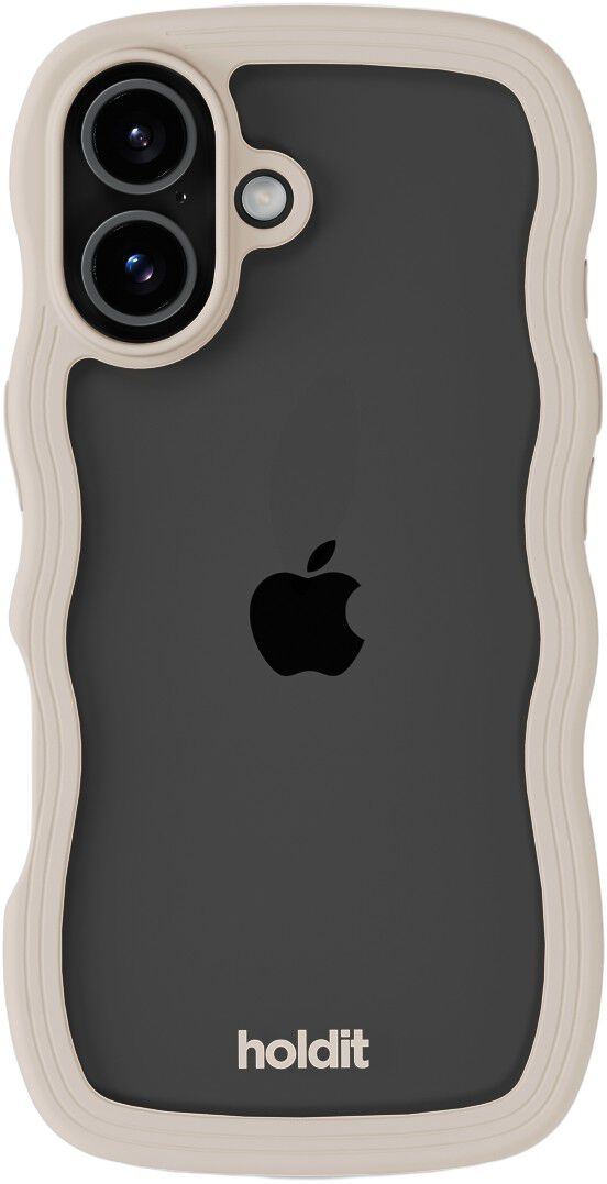 Wavy Case iPhone 17 Light Beige/Transparent