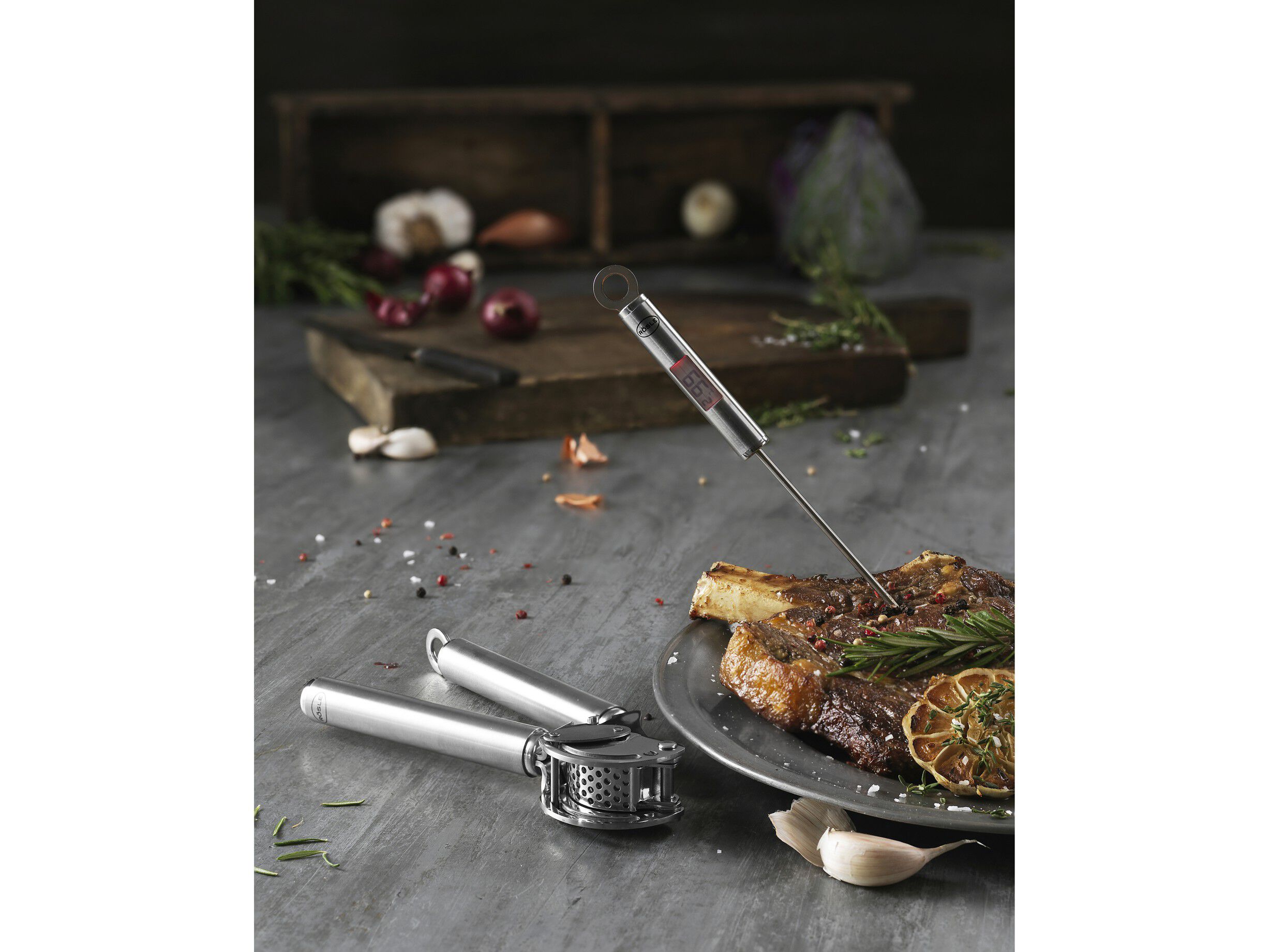 Termometer Gourmet 22 cm St&aring;l