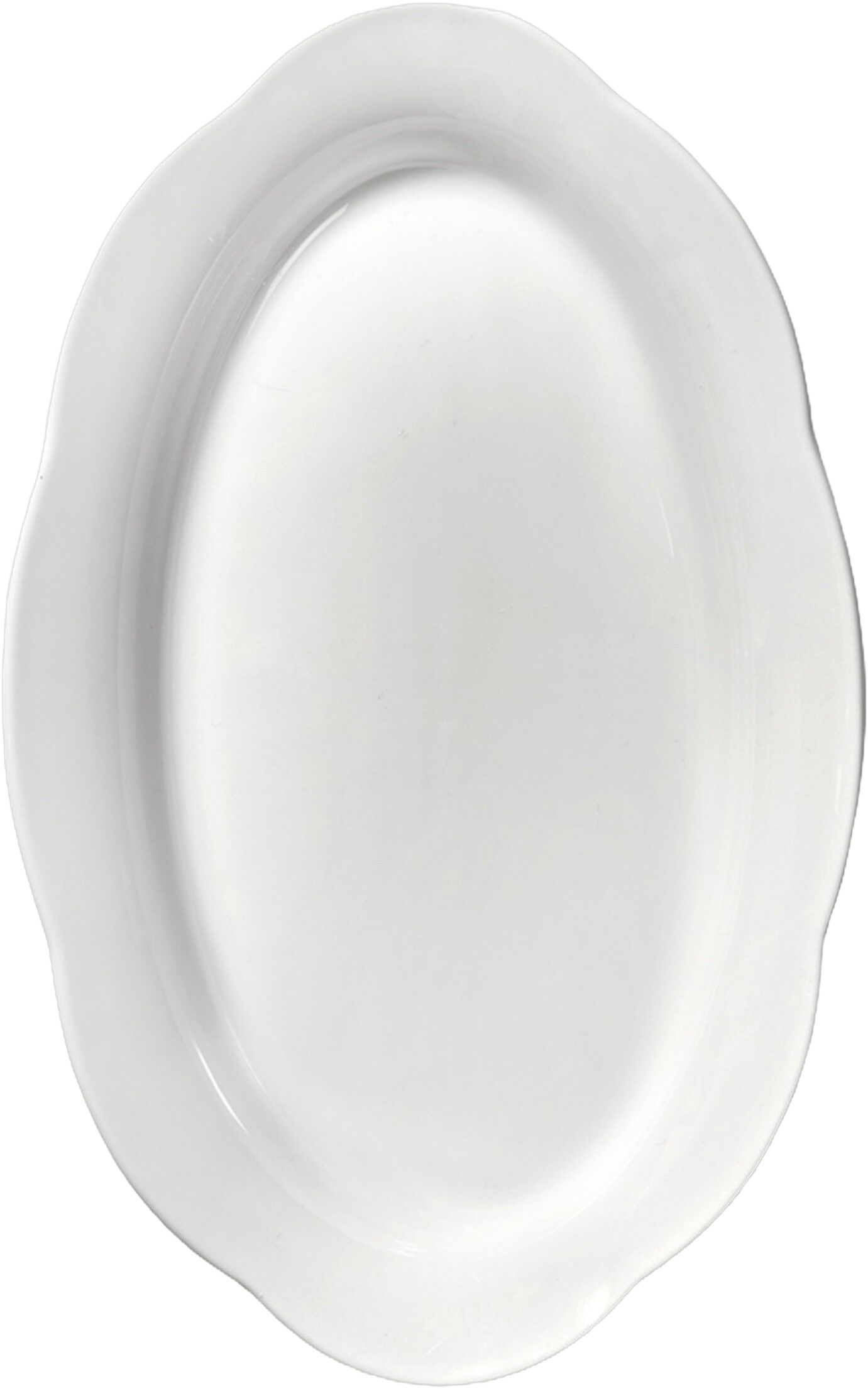 HIGH OVAL PLATE M WHITE SILHOUETTE