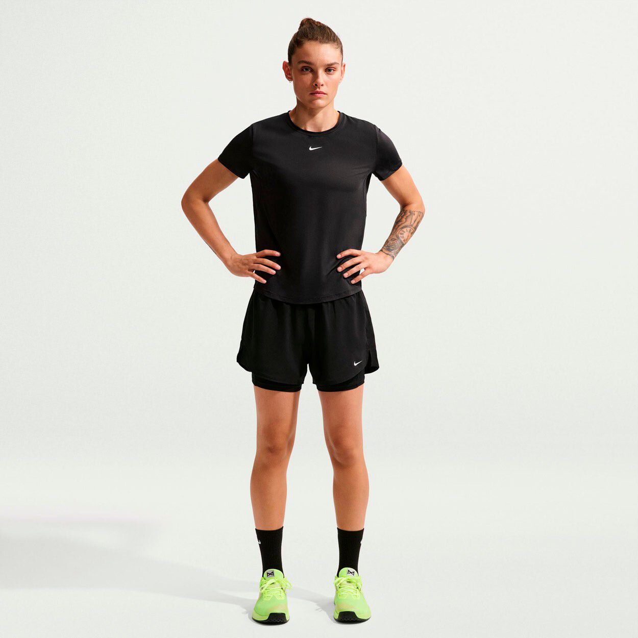 Dri-FIT One High-Waist 3" 2-i-1 Tr&aelig;nings Shorts
