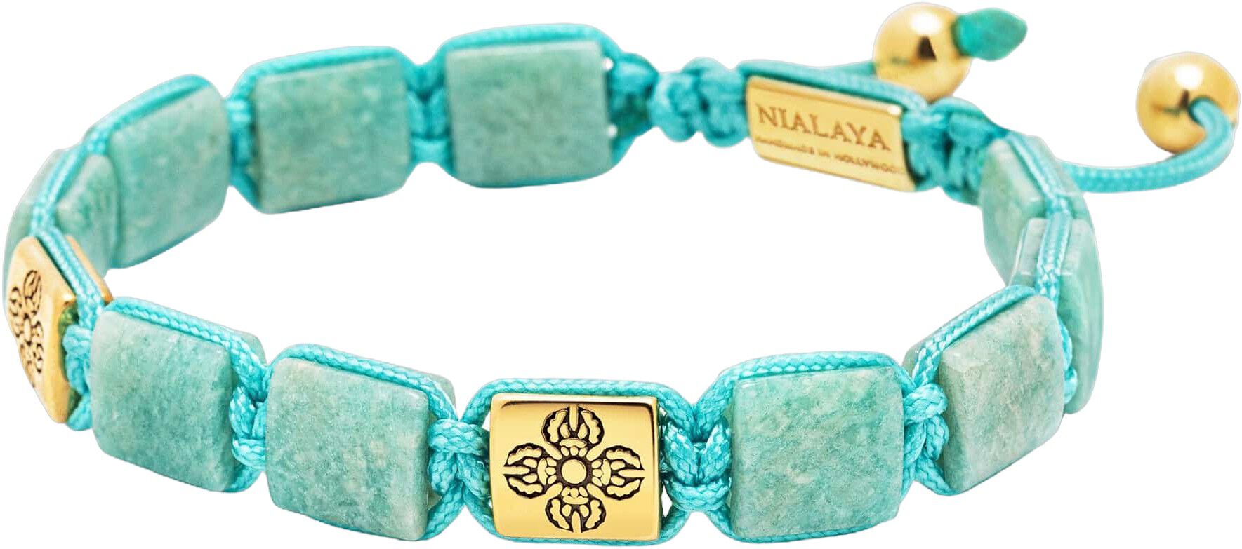 Amazonite Dorje Flatbead Bracelet