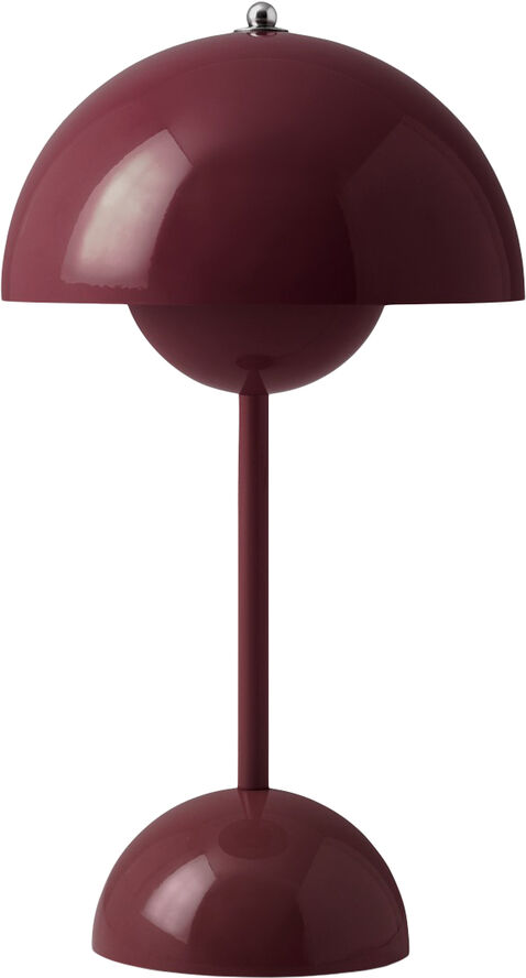 Flowerpot Portable Lamp VP9, Dark Plum, Magnetic Charger