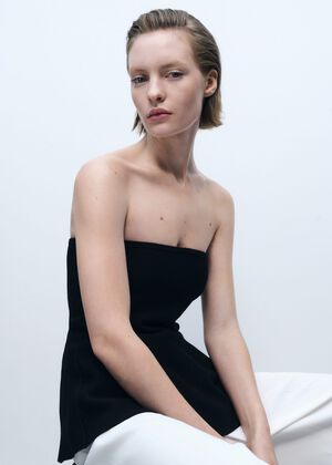 A-line knit bandeau top
